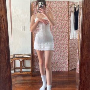 pretties Venice v neck frilly cha cha dress